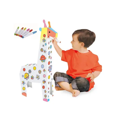 Image of Crackles DIY 3D Paper Cardboard Folding Coloring Craft Animals