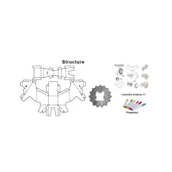 DIY 3D Paper Cardboard Folding Coloring Craft Lion