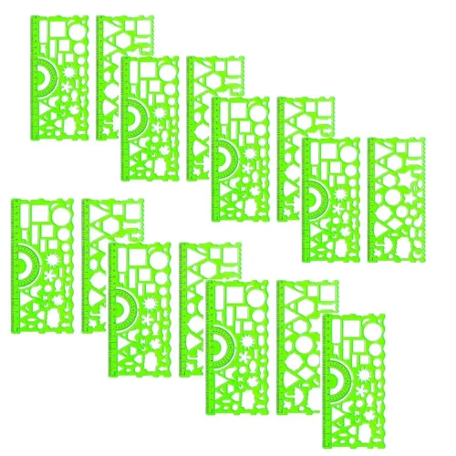 Image of Crackles Geometrical Multi Shape Stencil Pack of 15