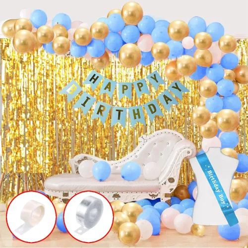 Image of Crackles Happy Birthday Balloons Decoration Items
