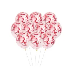 Crackles HD Red Confetti Balloons Pack of 10