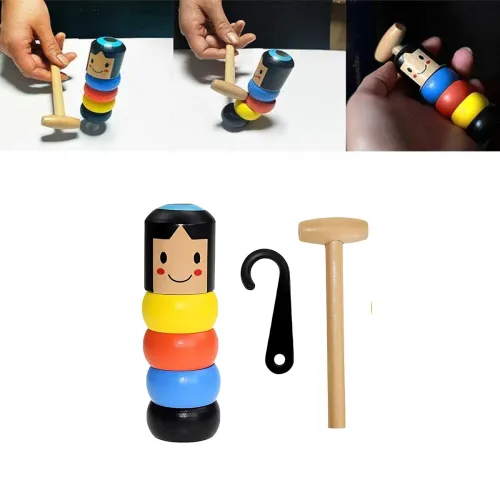 Image of Crackles Immortal Wooden Man Magic Doll Toy for Kids