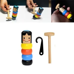 Crackles Immortal Wooden Man Magic Doll Toy for Kids
