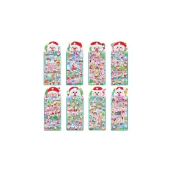 Crackles Kawaii Stickers Set – Set of 8 Christmas Themed Santa and Items Stickers, DIY 3D Puffy Stickers for Boys & Girls, Aesthetic Sticker, Cute Stickers, Self Adhesive Stickers Set (Pack....