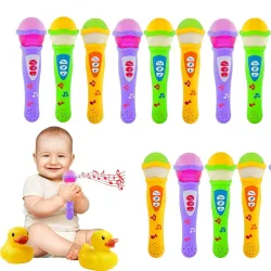 Crackles Musical Microphone- 3D Flashing Light and Sound Mic for Kids, Microphone for Kids, Sound Toys for Kids (Random 