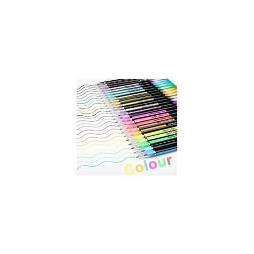 Image of Crackles Neon Glitter Gel Pen Set (48 Pcs, Colorful)