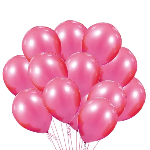 Image of Crackles Pink Metallic Balloons 50 PC
