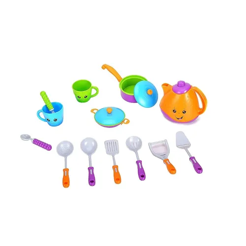 Image of Crackles Pretend Play Solid Colour Kitchen Play Set Toy