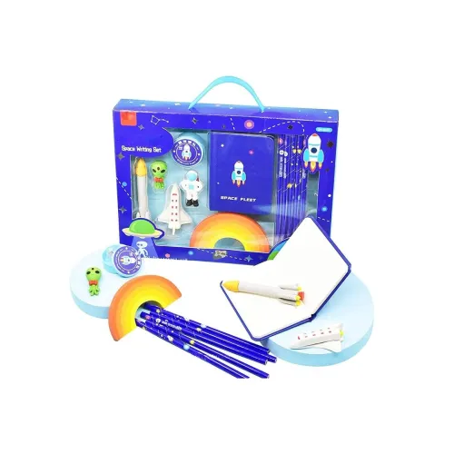 Image of Crackles Space Theme Design Stationery Writing Set