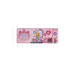 Crackles Unicorn Magnetic Pencil Case with Sharpener