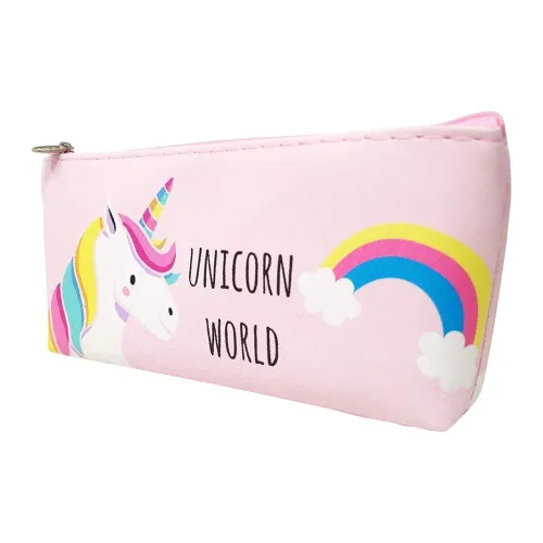 Image of Crackles Unicorn Multipurpose Canvas Pencil Pouch -Pack of 1