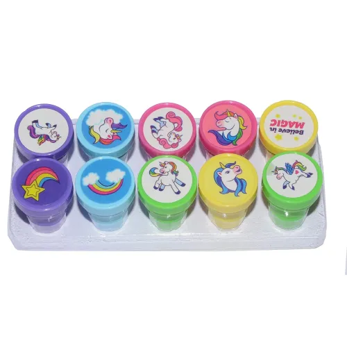 Image of Crackles Unicorn Stamps for Kids 10 Designs