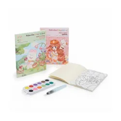 Crackles for Beginner Watercolor Book - Painting Set | Painting Set – DIY Coloring Note-Book with Watercolor Princess & Rabbit Designs - (Pack of 2)