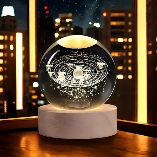 Image of CRAE 3D Crystal Planet Night Lamp