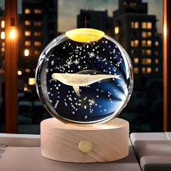 CRAE 3D Whale crystal night lamp