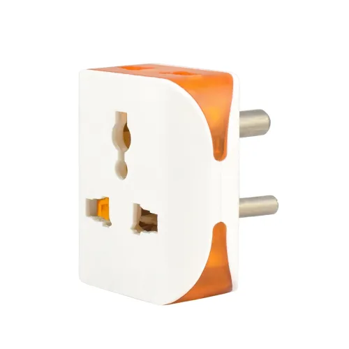 Image of CRAE 6 Amp 3 In 1 Plug Rectangular Shape Plastic White Socket