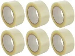 CRAE Packaging Transparent Cello Tape For Office, Home and E-Commerce Packing | 1INCH Diameter | 100 Meter | Pack of 6