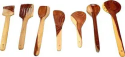 craftssrw Wooden Ladle  (Pack of 7)