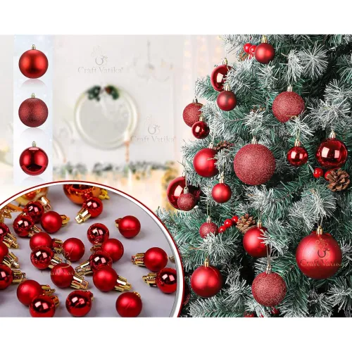 Image of CraftVatika 12pcs 3CM Multi Christmas 