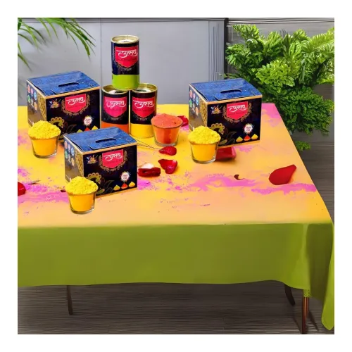 Image of CraftVatika Holi Herbal Gulal Colour Pack of 9 -Organic Holi Colour Powder. Pure Natural and Herbal Gulal. Pack of 9