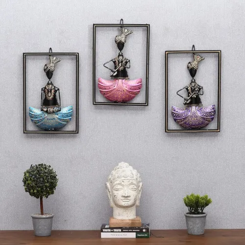 Image of CraftVatika Iron Wall Art Musicians Set