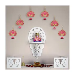 CraftVatika Lotus Hangings Latkans Wall Decor Po1