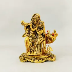 CraftVatika Metal Radha Krishna Statue - Radha Krishan Idol Showpiece Figurine