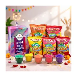 CraftVatika Natural Holi Gulal Colours Pack of 5 Holi Perfumed Colors 500g 