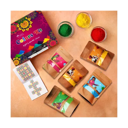 Image of CraftVatika Organic Holi Gulal Colors 400g * Pack of 5