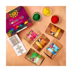 CraftVatika Organic Holi Gulal Colors 400g * Pack of 5