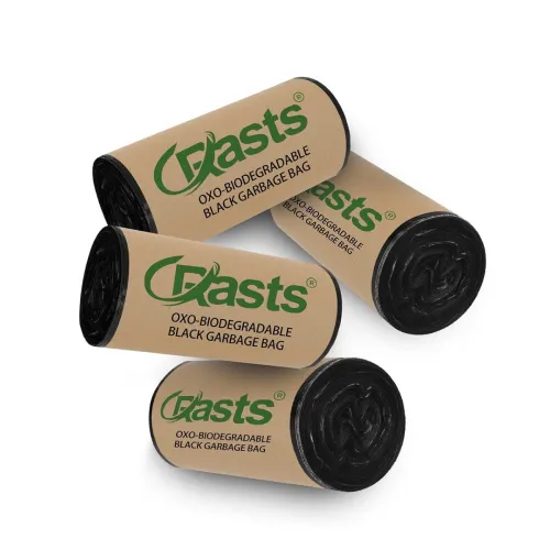 Image of Crasts Biodegradable Garbage Bags/Dustbin Bags/Trash Bags - Medium - 19x21 inches (Black) (30 Bags Per Roll) (30 Count (
