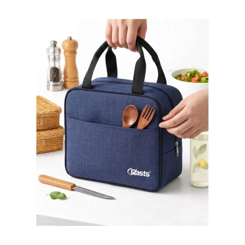 Image of Crasts Insulated Travel Lunch / Tiffin / Storage Bag for Office, College & School Picnic & Lunch Bags (Blue)