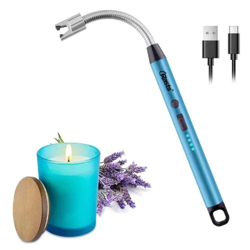 Image of Crasts Electric Lighter for Candles Rechargeable Electric Gas Lighter Plasma Lighter Flameless Windproof USB Lighter 360