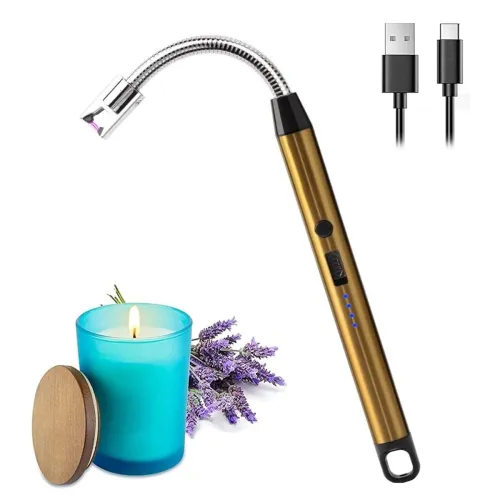Image of Crasts USB Rechargeable Electric Candle Lighter – Gold