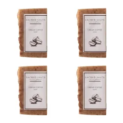 Cream Coffee Gentle Exfoliating Handmade Castile Soap | 100% Natural Organic Bathing Bar | Nourishing Soap for Face & Bo