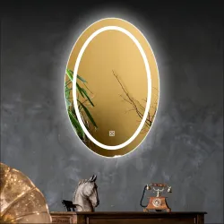Creative Arts n Frames LED Wall Mount HD Mirror with 3 Color Light Tone for Home Wall Living Room Bedroom Bathroom Hotel