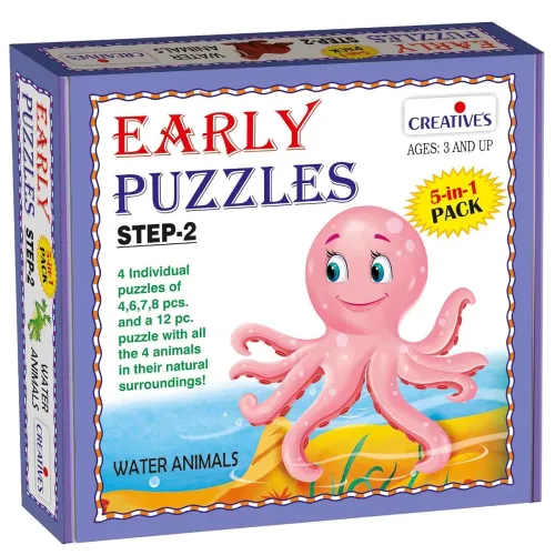 Image of Creative Educational Aids P. Kids - Early Puzzles Step 2 Water Animals