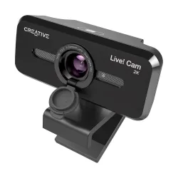 Creative Live! Cam Sync V3 2K Qhd USB Webcam with 4X Digital Zoom (4 Zoom Modes from Wide Angle to Narrow Portrait View), Privacy Lens, 2 Mics, for Pc and Mac - Black | 2K QHD Webcam, 4X Dig...