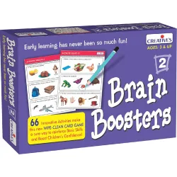 Creative's Brain Boosters-2 | Early Learning Skills Cards Game | Educational Game for kids | Children Learning Shapes, Colours, Sizes, Opposite, Letter, Sound | Reinforce Skills for kids | A...