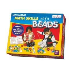 Creative's Let's Learn Maths Skills with Beads | Math Education Game | Baeds & Less Game for 4 & Up Years Kids