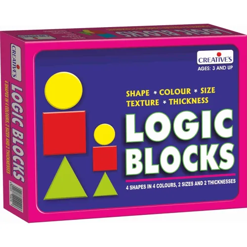 Image of Creative's Logic Block Game (Shapes, Colors, Patterns - Age 3+)