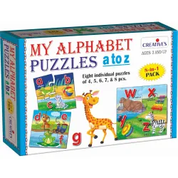 Creative’s My Alphabet Puzzles A to Z | 26 Self-Correcting Letter Puzzles | Learn A to Z with Matching Pictures | Educat