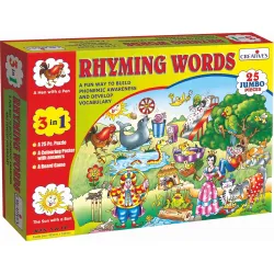 Creatives Rhyming Words 3-in-1 Educational Board Game