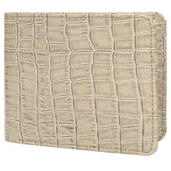 CREATURE Bi-Fold Blue Pu-Leather Wallet for Men/Boys with Multiple Card Slots(WL-062) (Off-Beige)