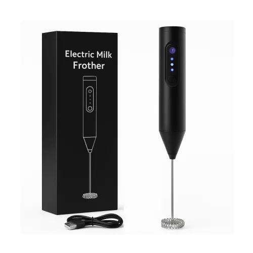Image of Credex Electric Milk Frother for Coffee | USB Rechargeable | 3-Speed Handheld Coffee Beater | Dual Spring Whisk | for Da