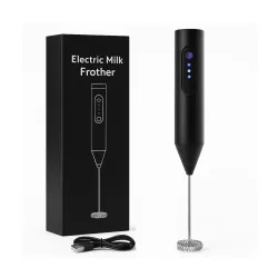 Credex Electric Milk Frother for Coffee | USB Rechargeable | 3-Speed Handheld Coffee Beater | Dual Spring Whisk | for Da
