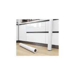 CREON White Glossy Self Adhesive Vinyl Wallpaper, Peel and Stick Waterproof Wallpaper for Home Kitchen, Countertop, Cabi