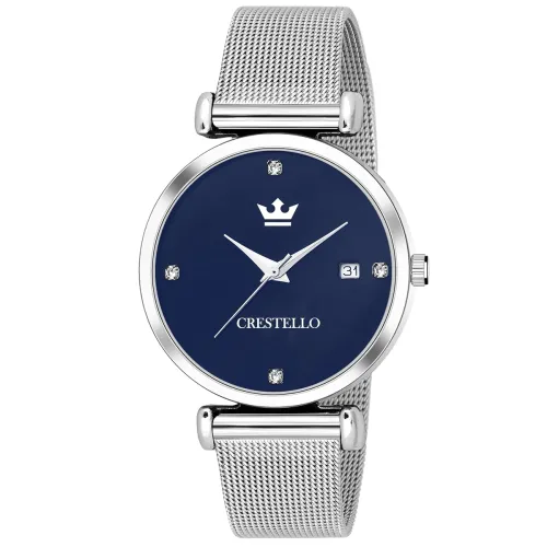 Image of CRESTELLO Stainless Steel Chain Analog Wrist Watch 