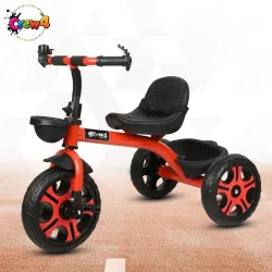 CREW4 Tricycle For Kids Stylish with Storage Basket ,Safety Belt,Stylish Wheel BST003 RED TRICYCLE 4006 Tricycle (Red)