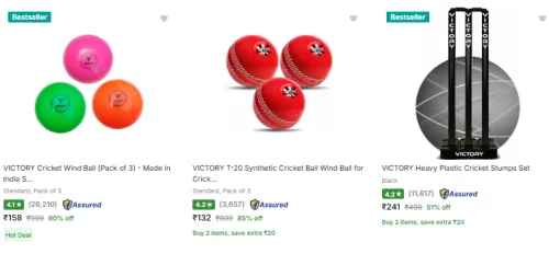Image of Cricket Accessories Minimum 60% Discount